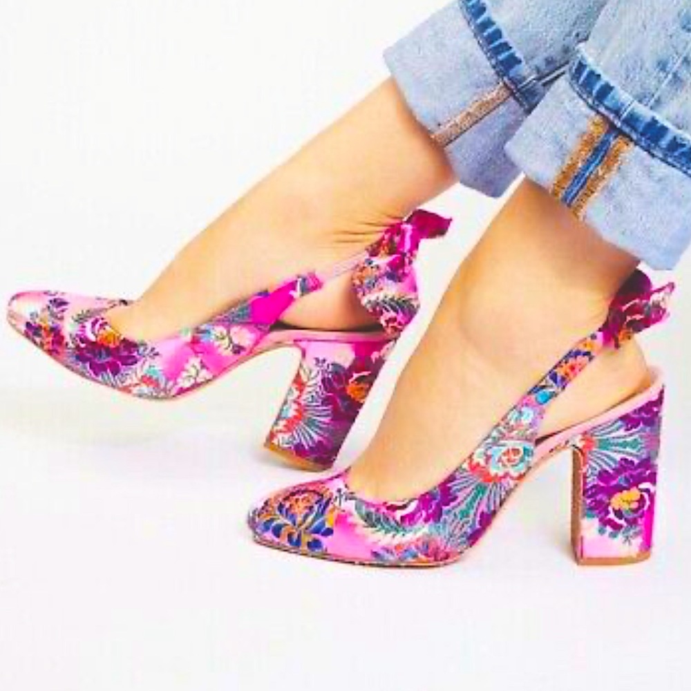 Free People Brocade Heels